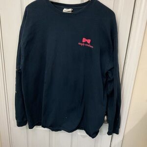 Simply Southern Blue Top with Colorful Elephant Motif